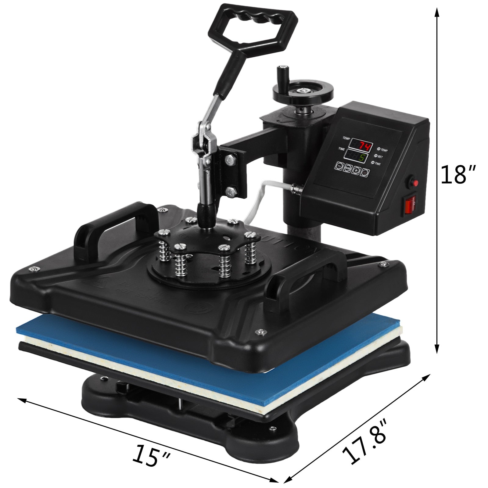 5-In-1 Swing Away Print-Transfer Machine (Mug, Cap, T Shirt, Phone Cases, Plate, Bags & More)