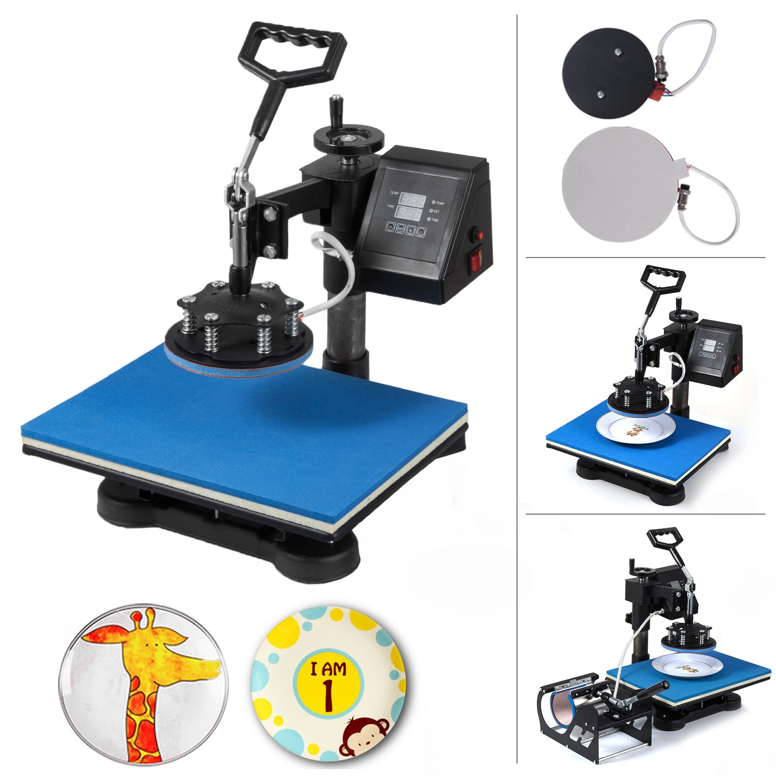 5-In-1 Swing Away Print-Transfer Machine (Mug, Cap, T Shirt, Phone Cases, Plate, Bags & More)