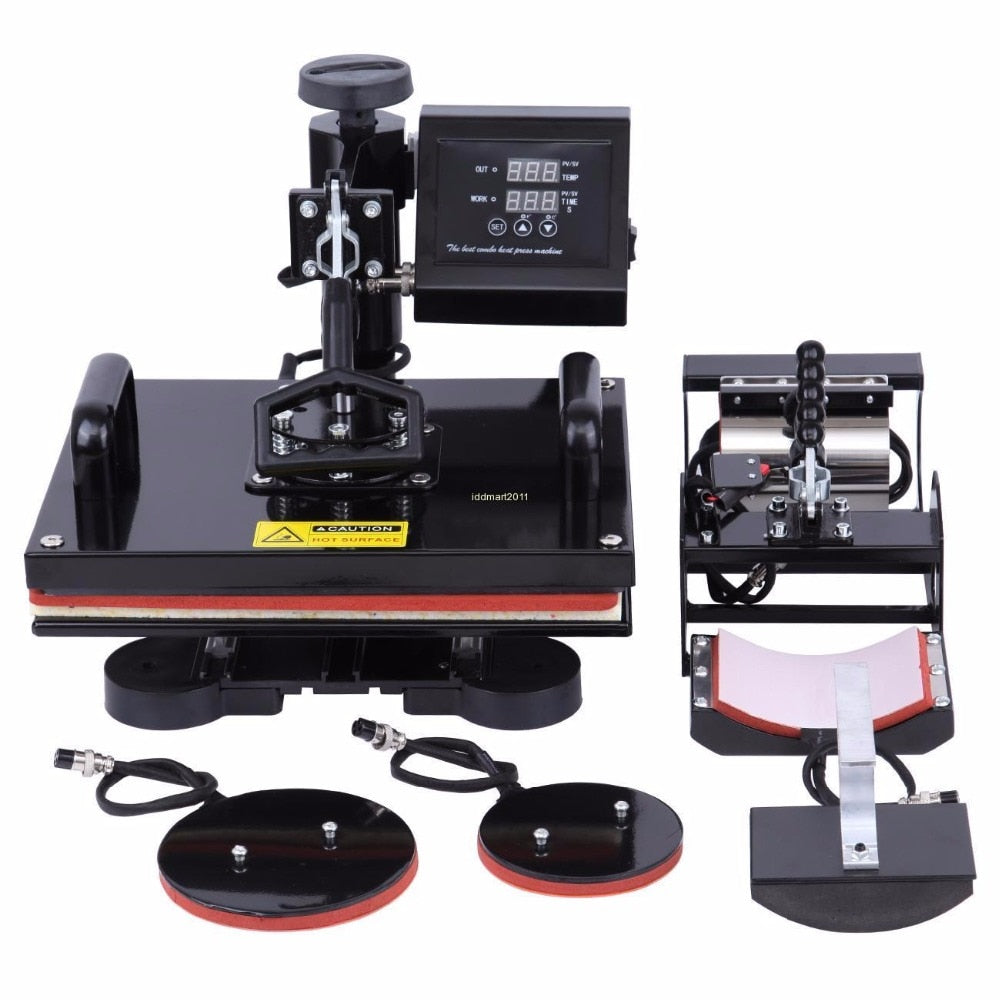 5-In-1 Print-Transfer Machine (Mug, Cap, T Shirt, Phone Cases, Plate, Bags & More)