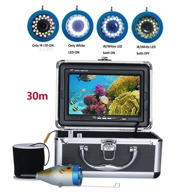 7" Fish Finder Fishing Camera  (15pcs White LEDs + 15pcs Infra Red LED Light)