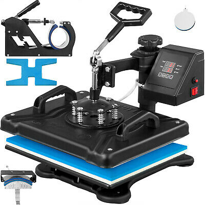 5-in-1 Swing-away Print-Transfer Machine (for Shoes, Mug, Cap, T shirt, Phone Cases, Plate, Bags & More)